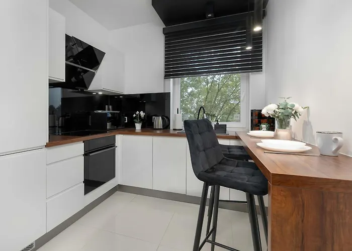 Modern With Desk And Balcony By Renters Krakau